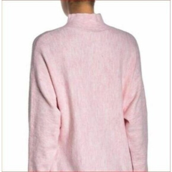 Magaschoni Dolman Sweater Top Size XS Mock Neck Pullover Heather Pink NWT B6 - Picture 2 of 6